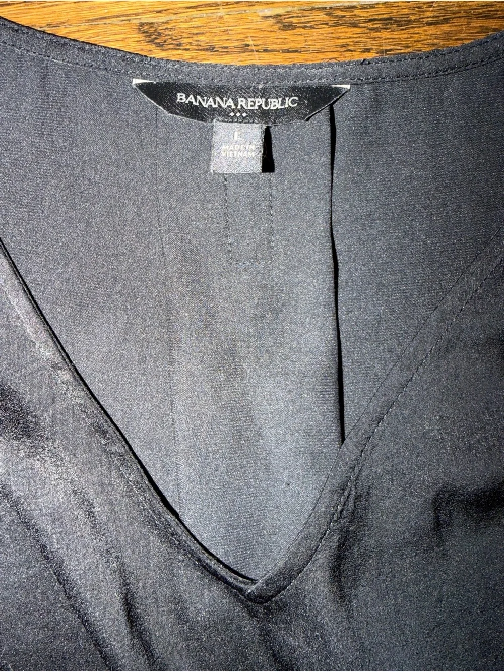 Banana Republic Black V-Neck Sleeveless Shell